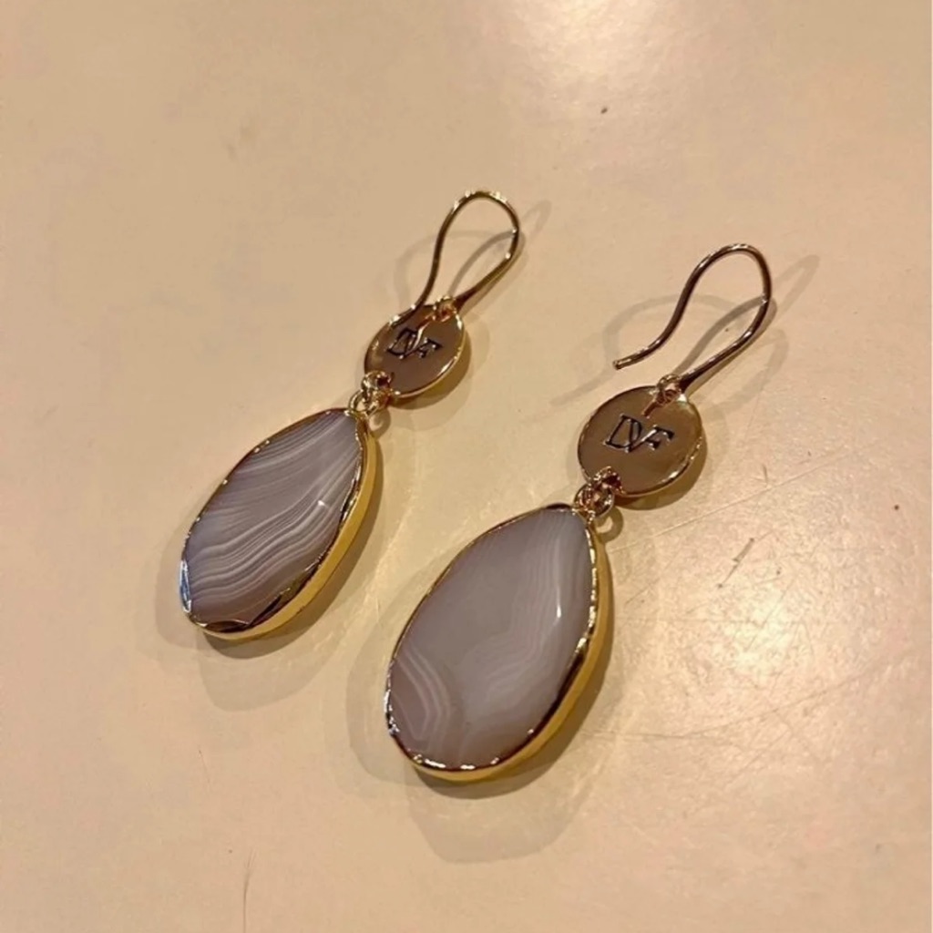 Dvf Gold Plated Gem Earrings